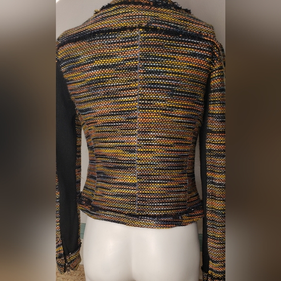 Greylin Anthropologie Womens Multicolor Knit Zip Down Open Front Jacket Size XS. - Picture 3 of 10